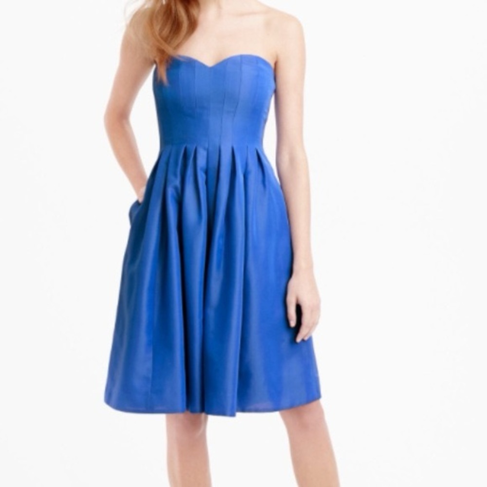 J Crew 💚 Strapless Marlie Dress - Picture 1 of 8